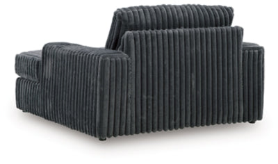 Midnight-Madness Oversized Chaise - Dark Gray | Ashley Furniture