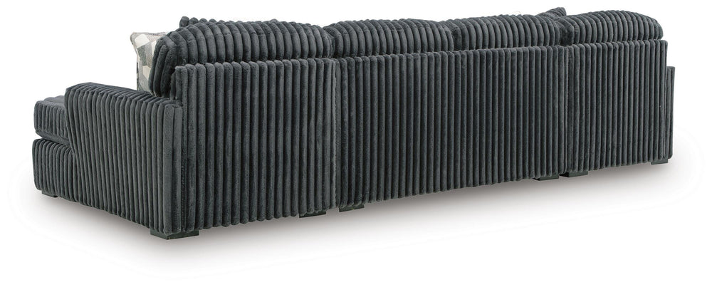Midnight-Madness 3-Piece Double Chaise Sectional - Gunmetal (3)
