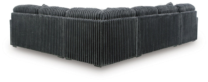Midnight-Madness 4-Piece Sectional with Chaise - Gunmetal (3)