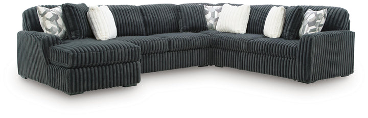 Midnight-Madness 4-Piece Sectional and Ottoman