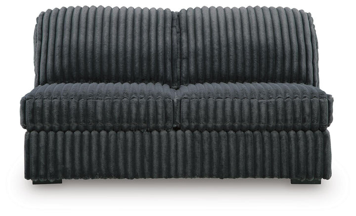 Midnight-Madness Armless Loveseat - Dark Gray (3)