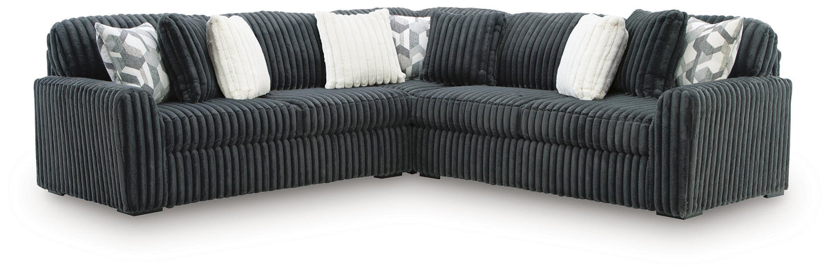 Midnight-Madness 3-Piece Sectional - Gunmetal (1)