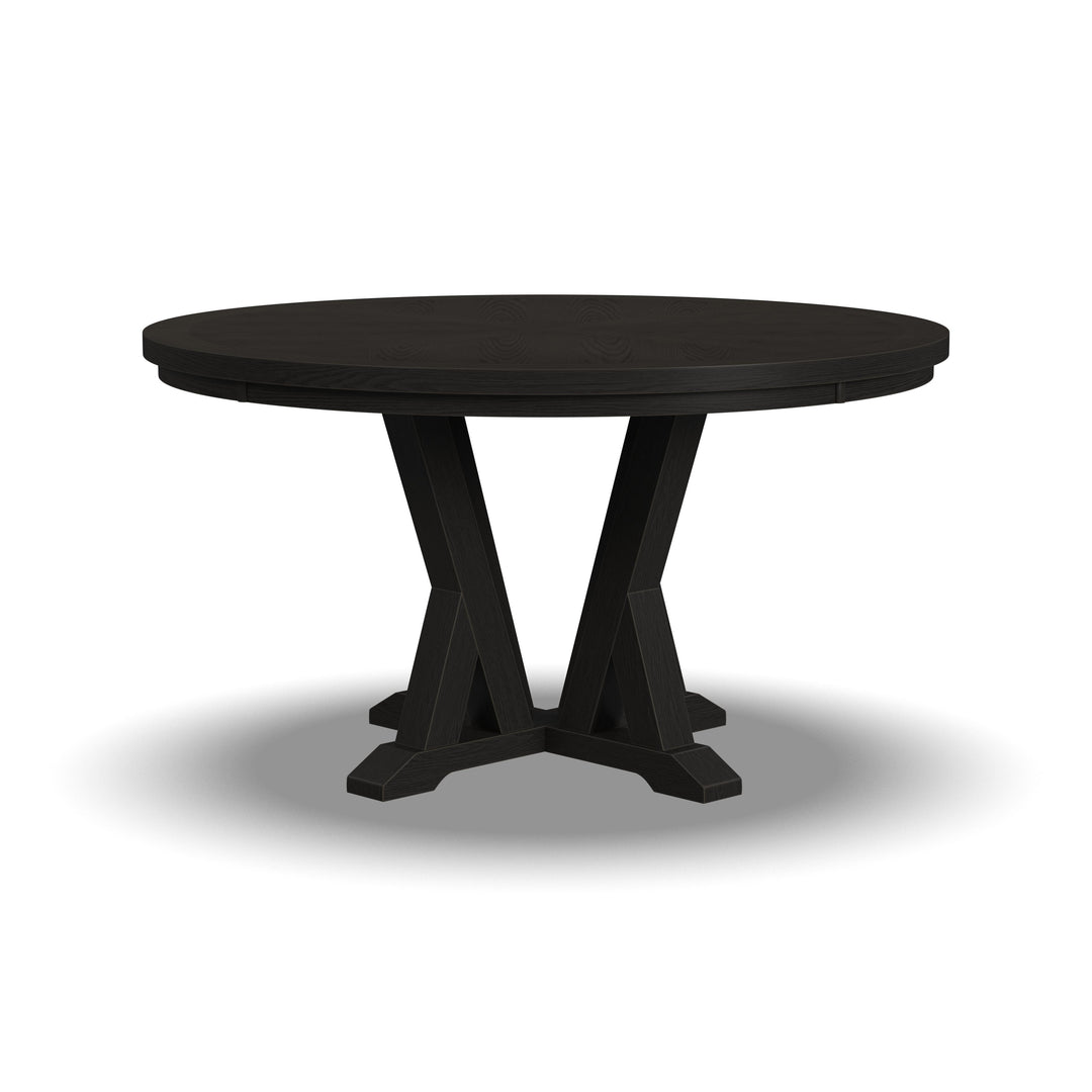 flexsteel-w1151-834-lattice-round-dining-table-dark-brown