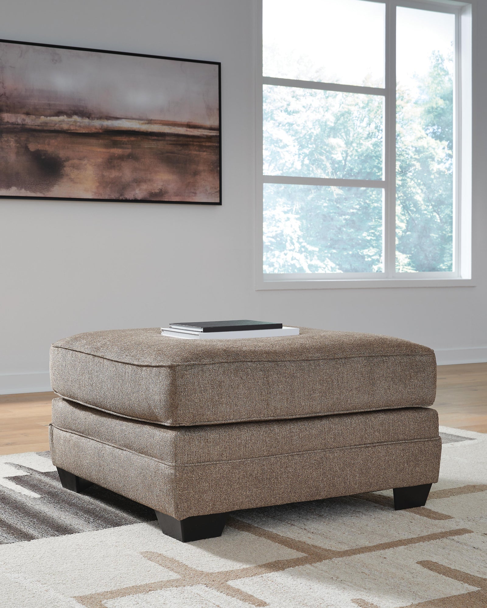 Cannonbrook Oversized Accent Ottoman - Light Brown (2)