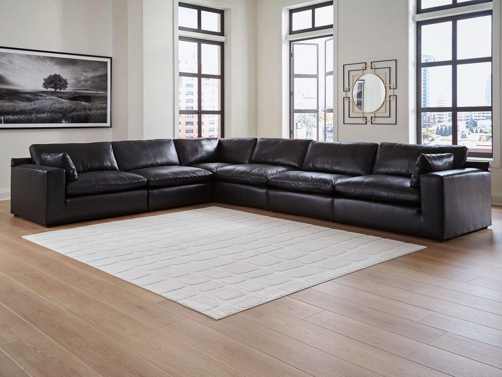 Emilia - 6-Piece Sectional - Black by Ashley Furniture product image