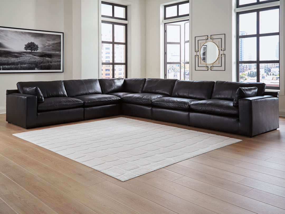 Emilia - 6-Piece Sectional - Black by Ashley Furniture product image