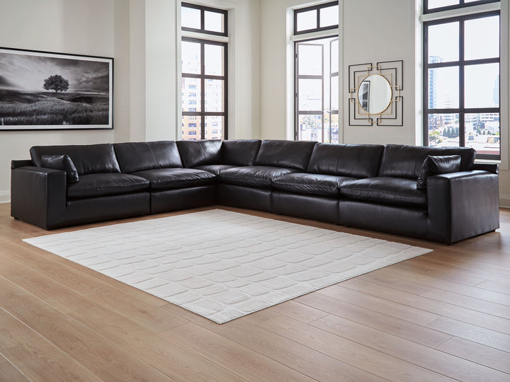 Emilia - 6-Piece Sectional - Black by Ashley Furniture product image