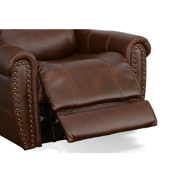 Oscar Fabric Power Recliner with Power Headrest in Pumpernickel
