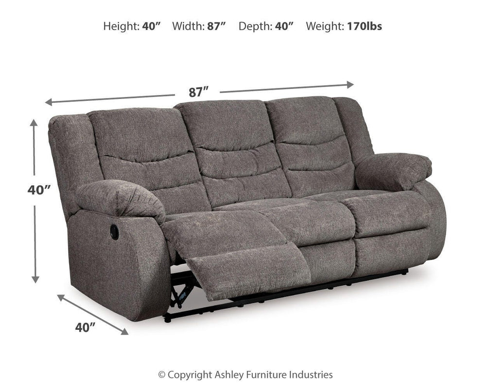 Tulen Reclining Sofa - Gray (7)