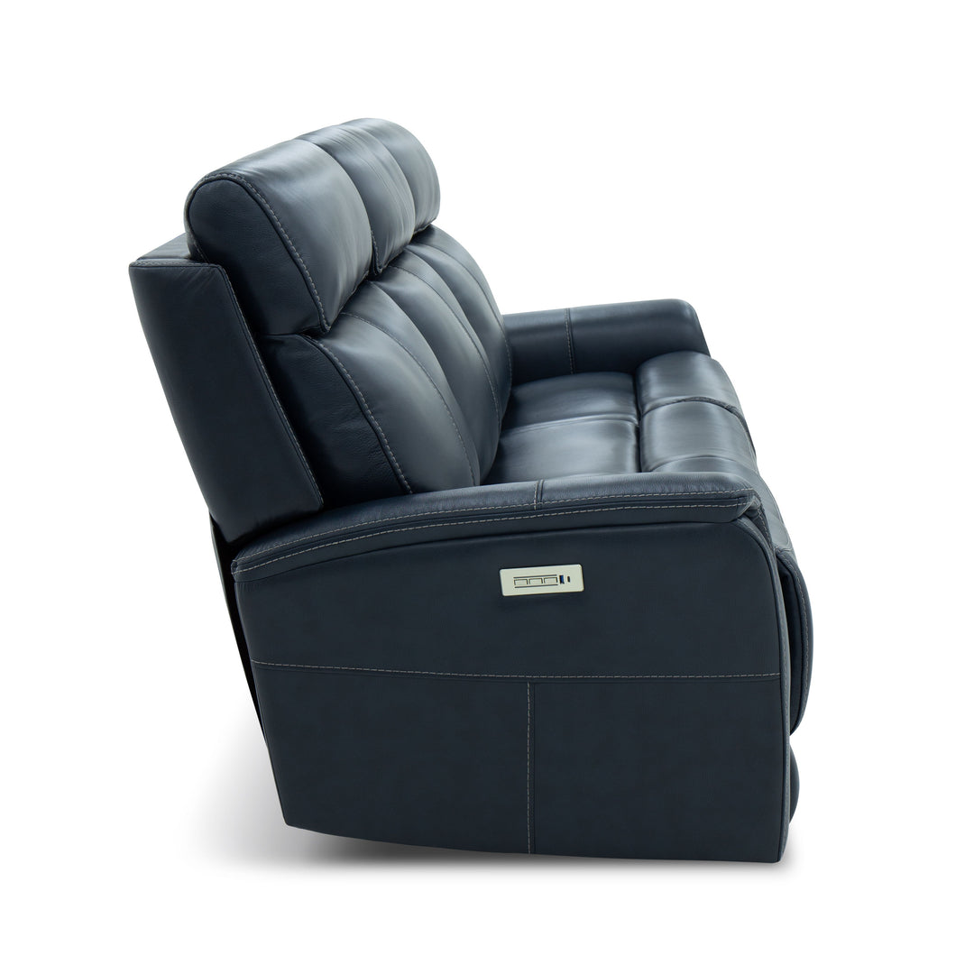 Flexsteel 1524-63PH-05040 View  Power Reclining Sofa With Console, Power Headrests & Lumbar  Blue