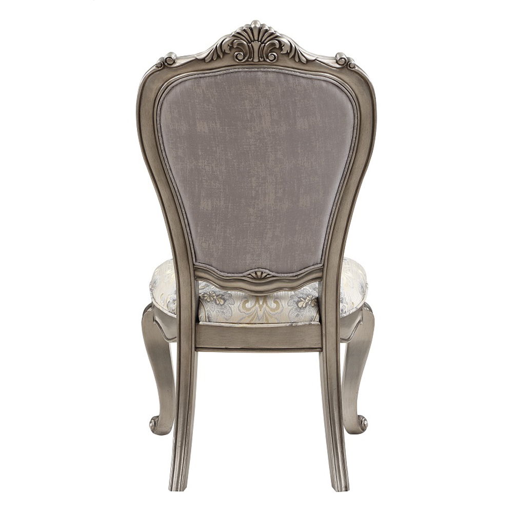 Ariadne - Side Chair Set of 2) - Velvet & Antique Platinum