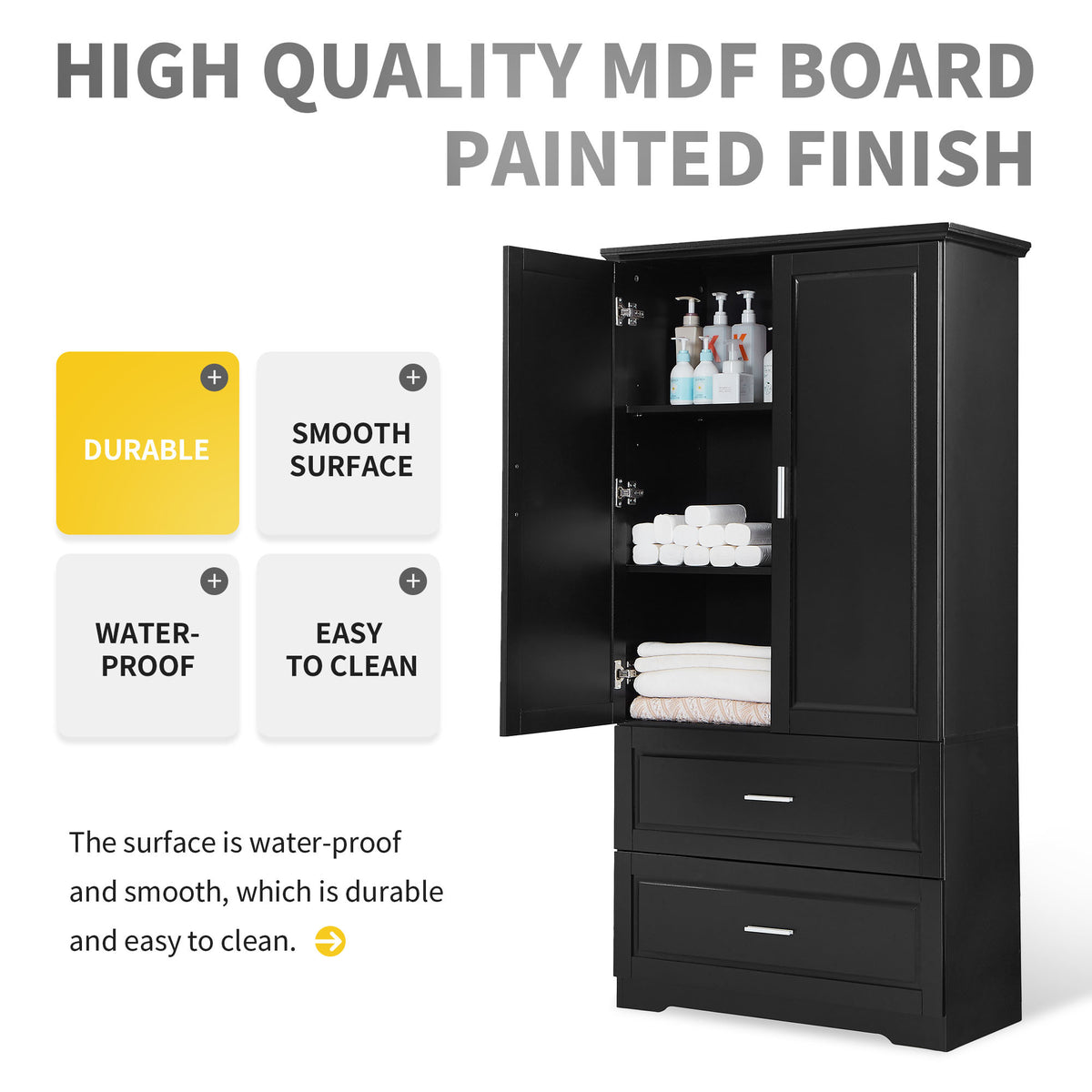 tall-bathroom-storage-cabinet-with-two-doors-and-drawers-black