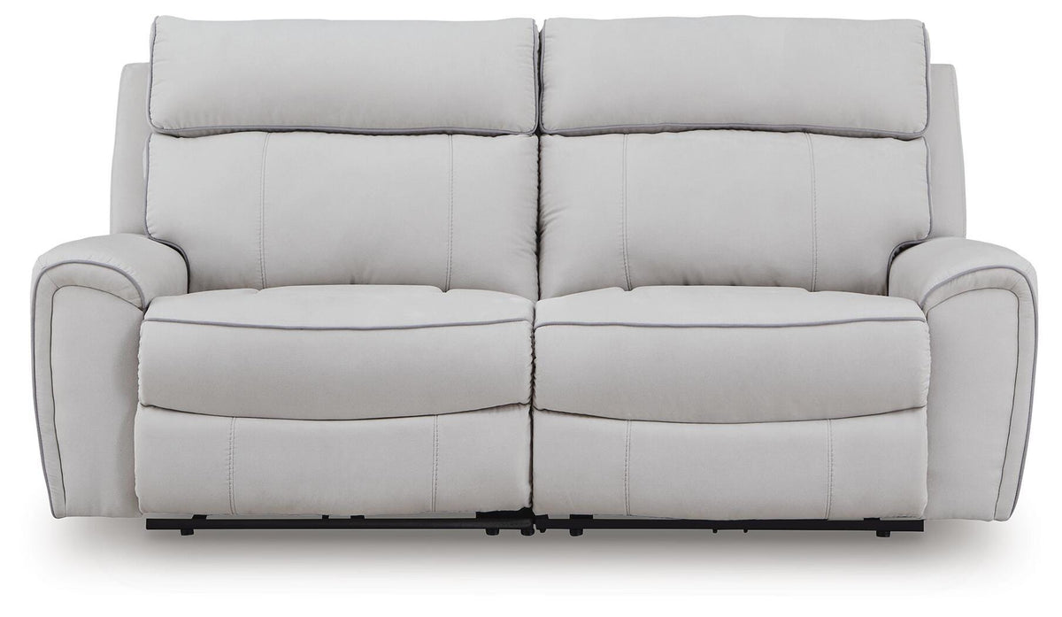 Social Pointe 2-Piece Reclining Loveseat - Gray (1)