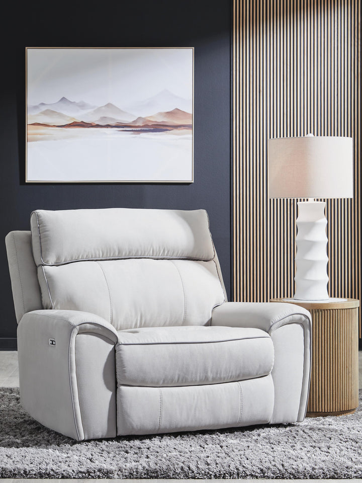 Social Pointe Power Recliner - Gray (2)