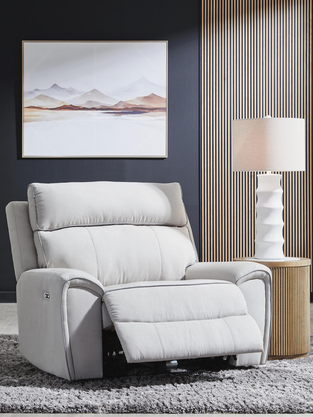 Social Pointe Power Recliner - Gray (6)
