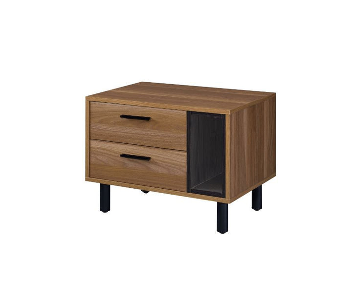 ACME Furniture Trolgar Accent Table Brown Oak & Black