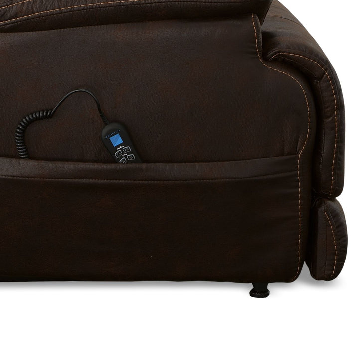 Clive Fabric Power Lift Recliner with Power Headrest &amp; Lumbar in Clove