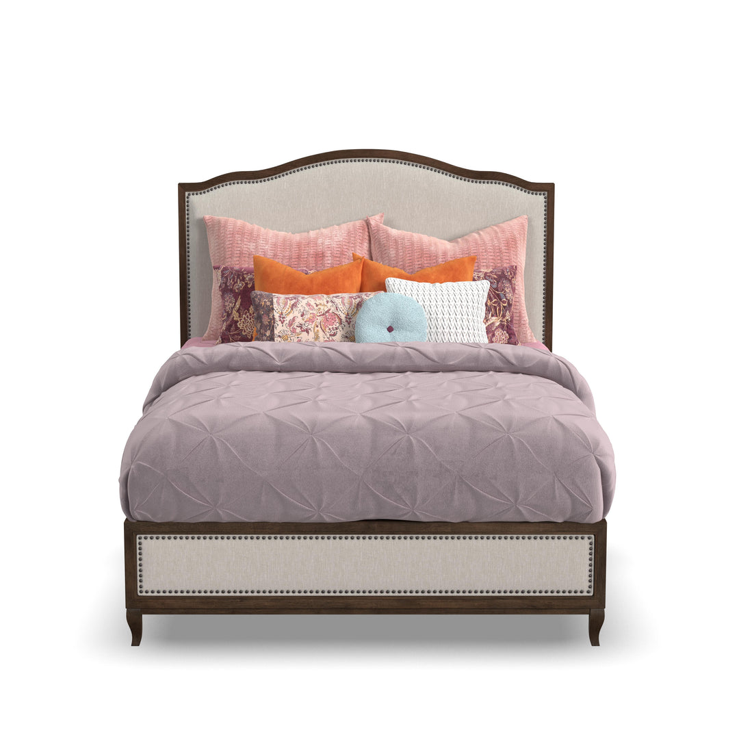 flexsteel-w1042-90q-bellevue-queen-bed-pearl-silver-dark-brown