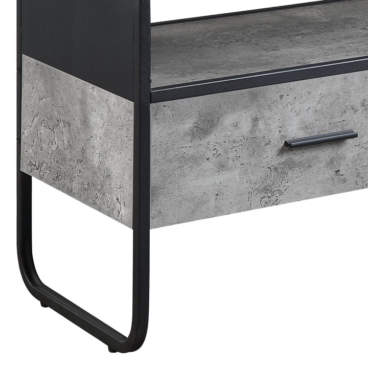 Raziela - TV Stand - Concrete Gray / Black