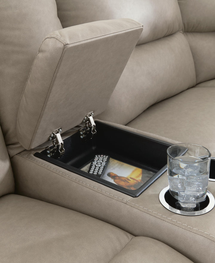 Narwhal Place 5-Piece Power Reclining Sectional - Pebble (4)