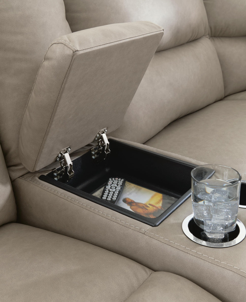 Narwhal Place 6-Piece Power Reclining Sectional - Pebble (6)