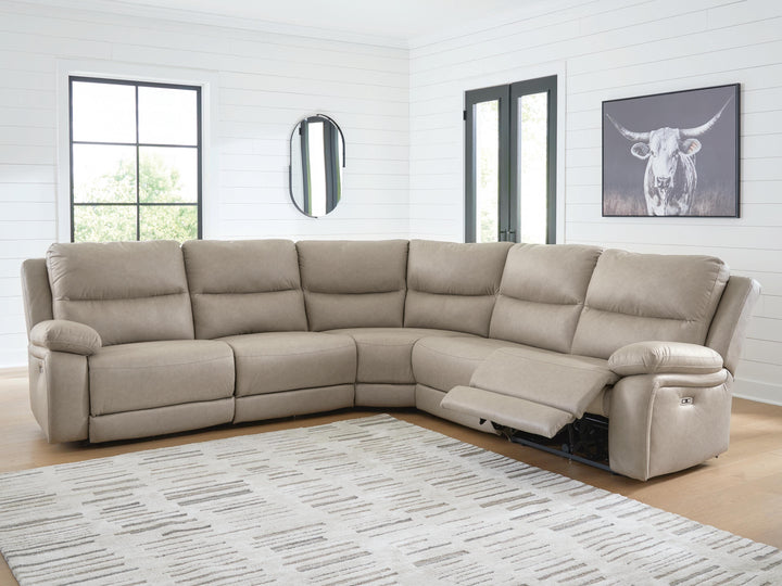 Narwhal Place 5-Piece Power Reclining Sectional - Pebble (2)
