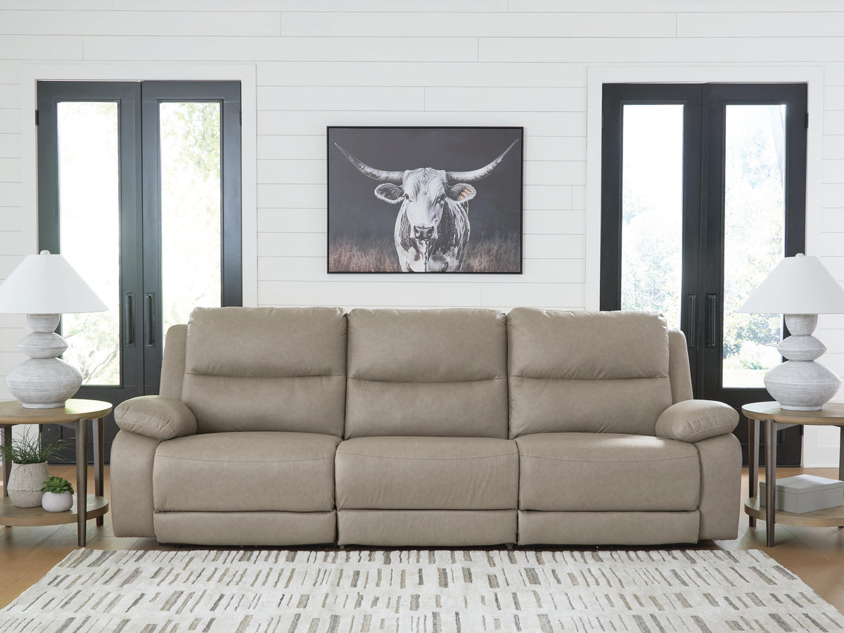 Narwhal Place 3-Piece Power Reclining Sectional - Pebble (2)