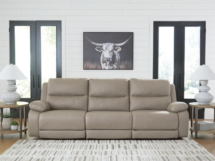 Narwhal Place 3-Piece Power Reclining Sectional - Pebble (2)