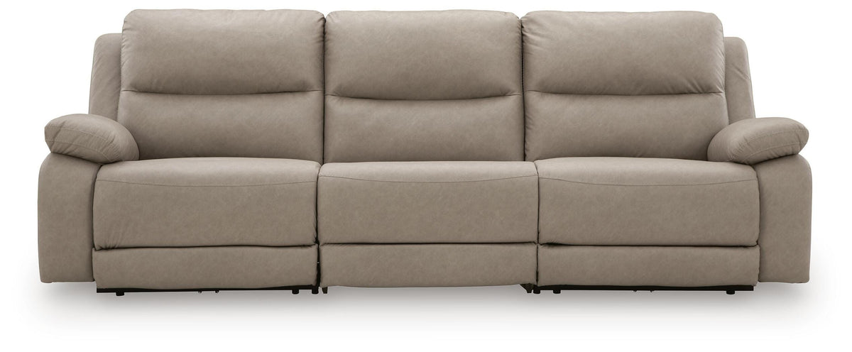Narwhal Place 3-Piece Power Reclining Sectional - Pebble (1)
