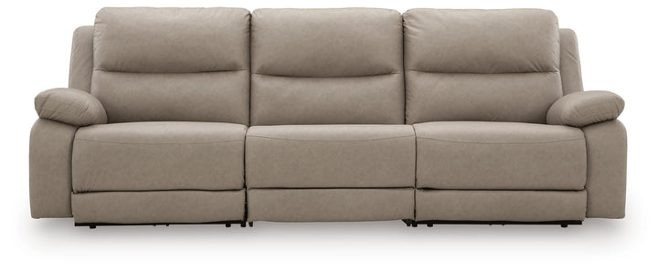 Narwhal Place 3-Piece Power Reclining Sectional - Pebble (1)