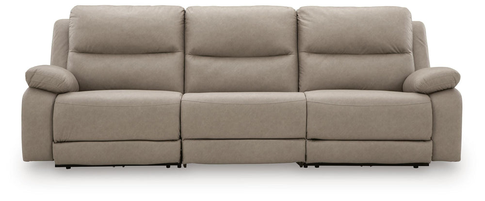 Narwhal Place 3-Piece Power Reclining Sectional - Pebble (1)