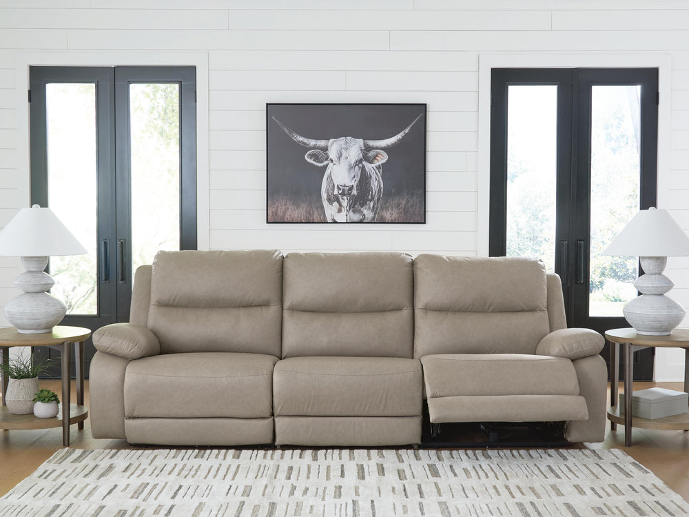 Narwhal Place 3-Piece Power Reclining Sectional - Pebble (3)