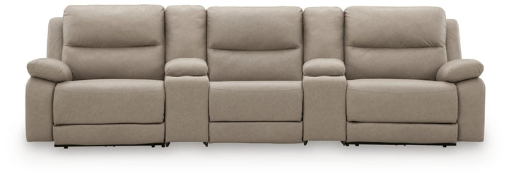 Narwhal Place 5-Piece Power Reclining Sectional - Pebble (1)