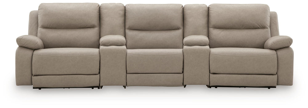 Narwhal Place 5-Piece Power Reclining Sectional - Pebble (1)