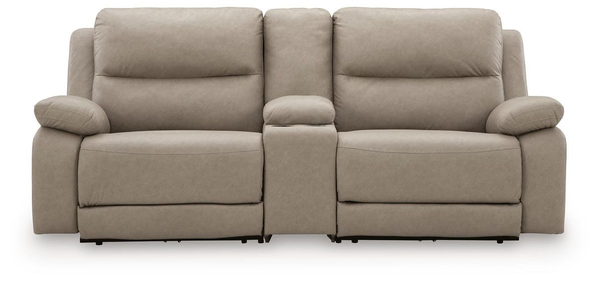 Narwhal Place 3-Piece Power Reclining Sectional - Pebble (1)