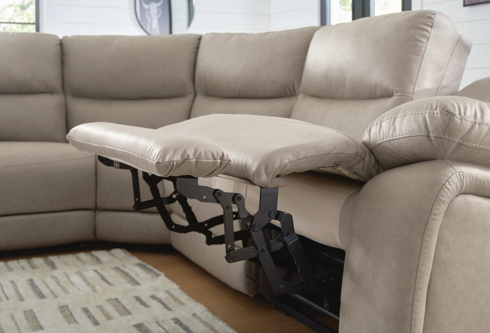 Narwhal Place 7-Piece Reclining Sectional with Storage Consoles - Pebble (4)
