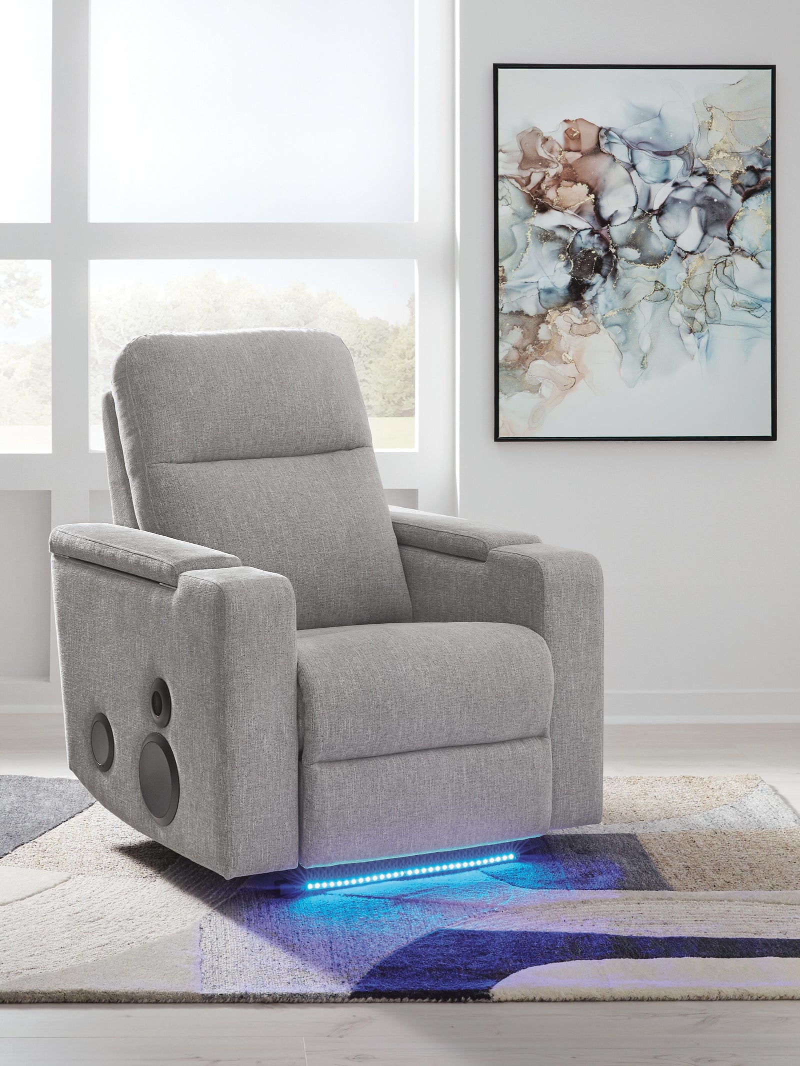 Pineland Power Glider Recliner with Audio System - Gray (2)