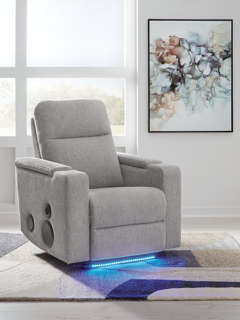 Pineland Power Glider Recliner with Audio System - Gray (2)