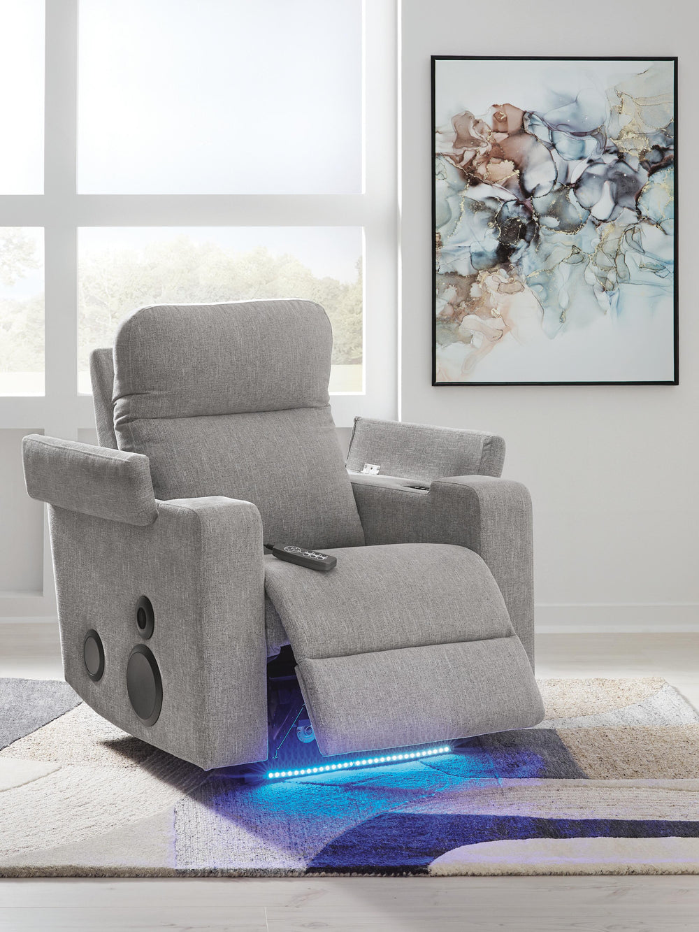 Pineland Power Glider Recliner with Audio System - Gray (9)