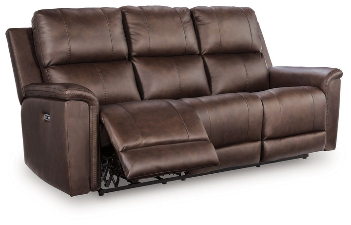 Bleckley - Power Reclining Sofa With Adjustable Headrest - Espresso by Ashley Furniture product image
