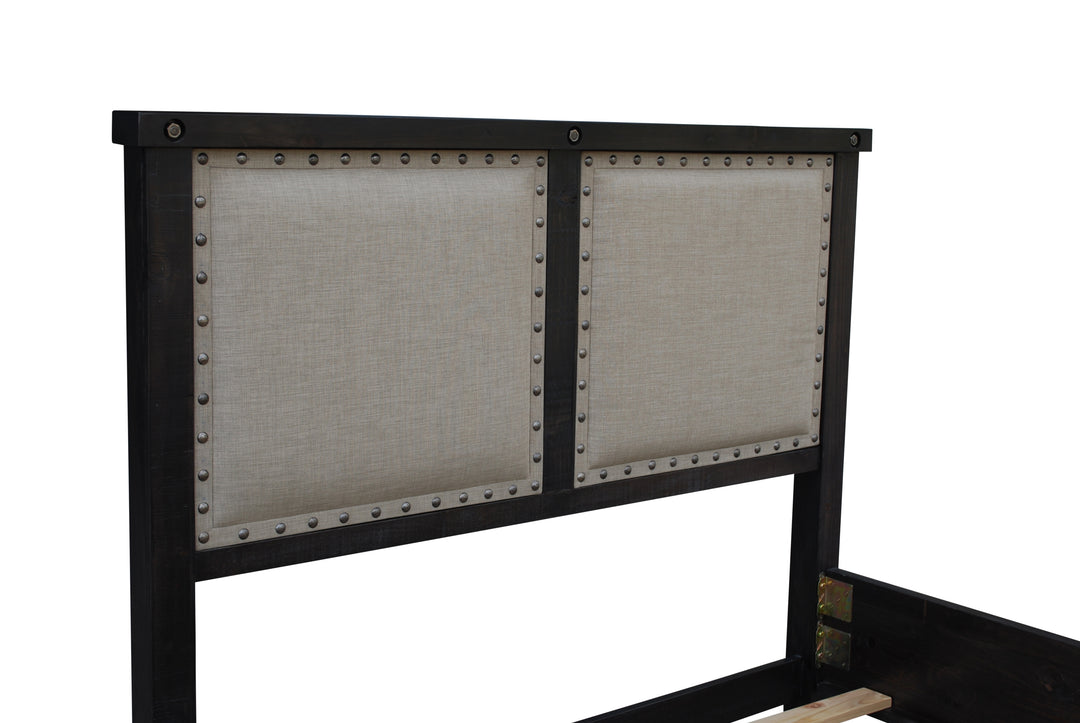 Modus Furniture 7Yc9P5 Yosemite Upholstered Wood Panel Bed In Cafe