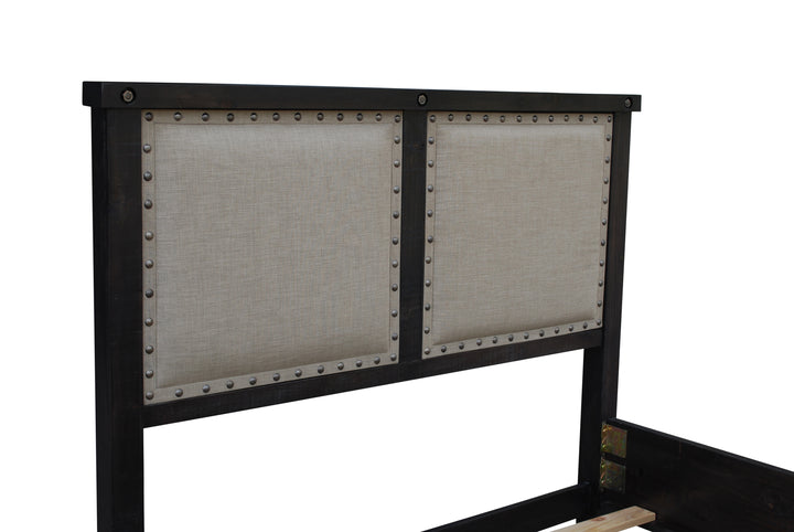 Modus Furniture 7Yc9P5 Yosemite Upholstered Wood Panel Bed In Cafe