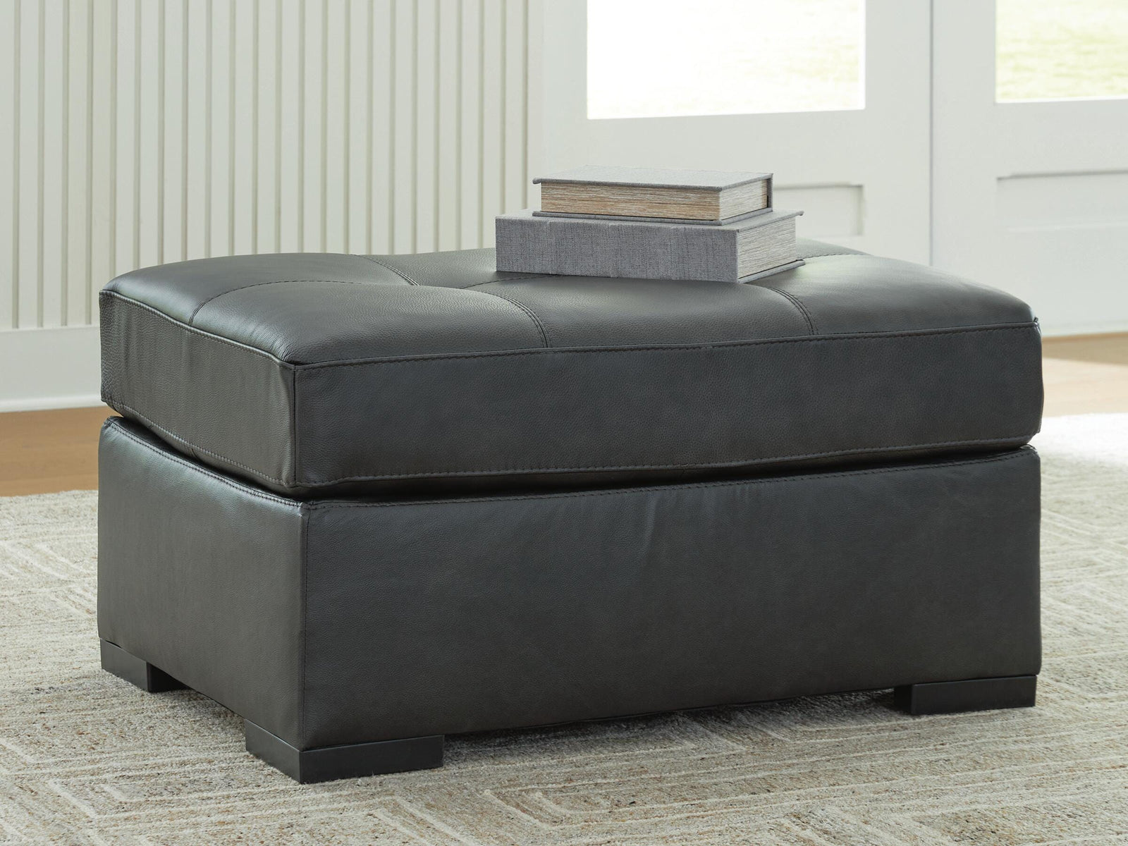 Brindley Pier Oversized Accent Ottoman - Black (2)