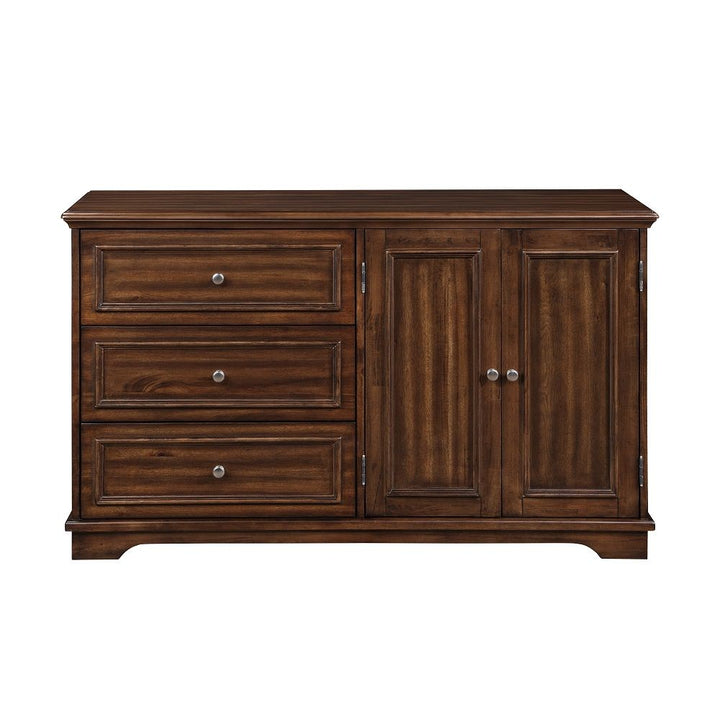 Franklin - 4 Piece Queen Bed Set - Brushed Walnut