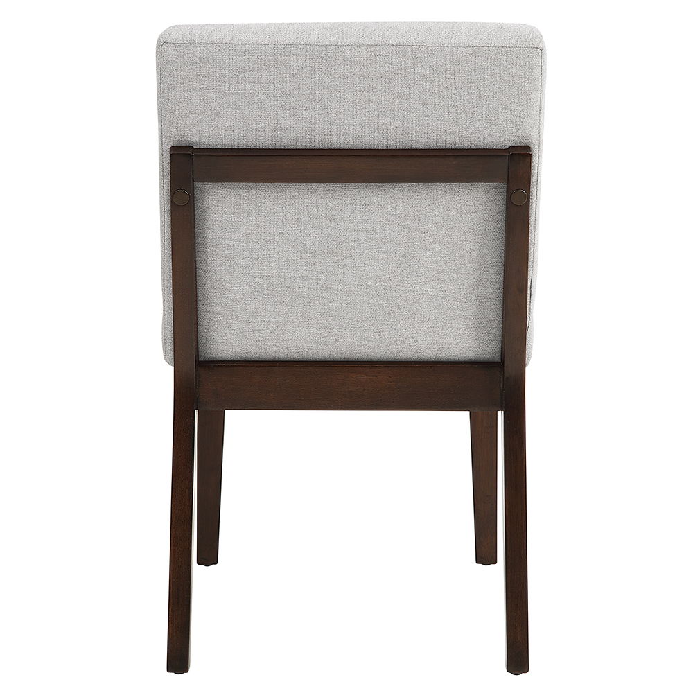 Edwyn - Side Chair Set of 2) - Gray Fabric & Brown