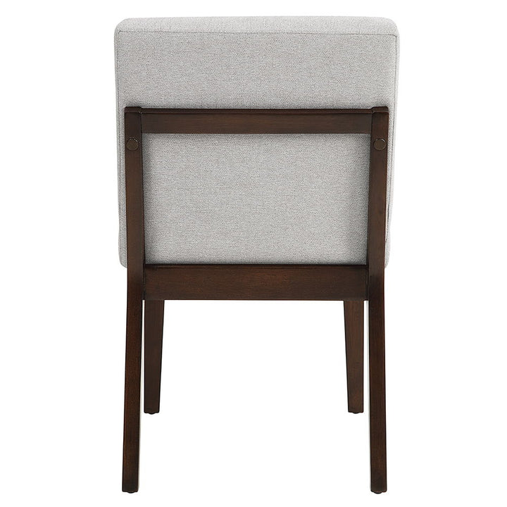 Edwyn - Side Chair Set of 2) - Gray Fabric & Brown