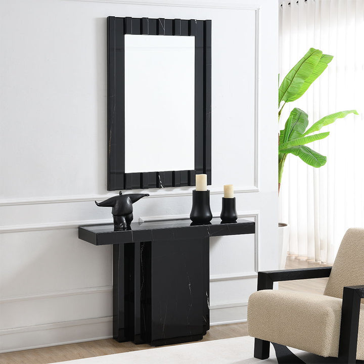 Drisana - Console Table - Black Mirrored