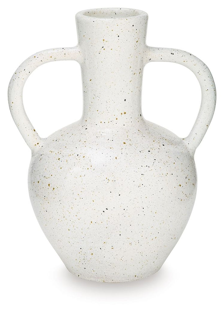 Dallinworth - Vase - 15.75" - White / Black by Ashley Furniture product image