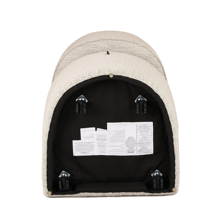 Angie  Modern Beige Fabric Dining Chair