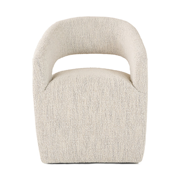 Angie  Modern Beige Fabric Dining Chair